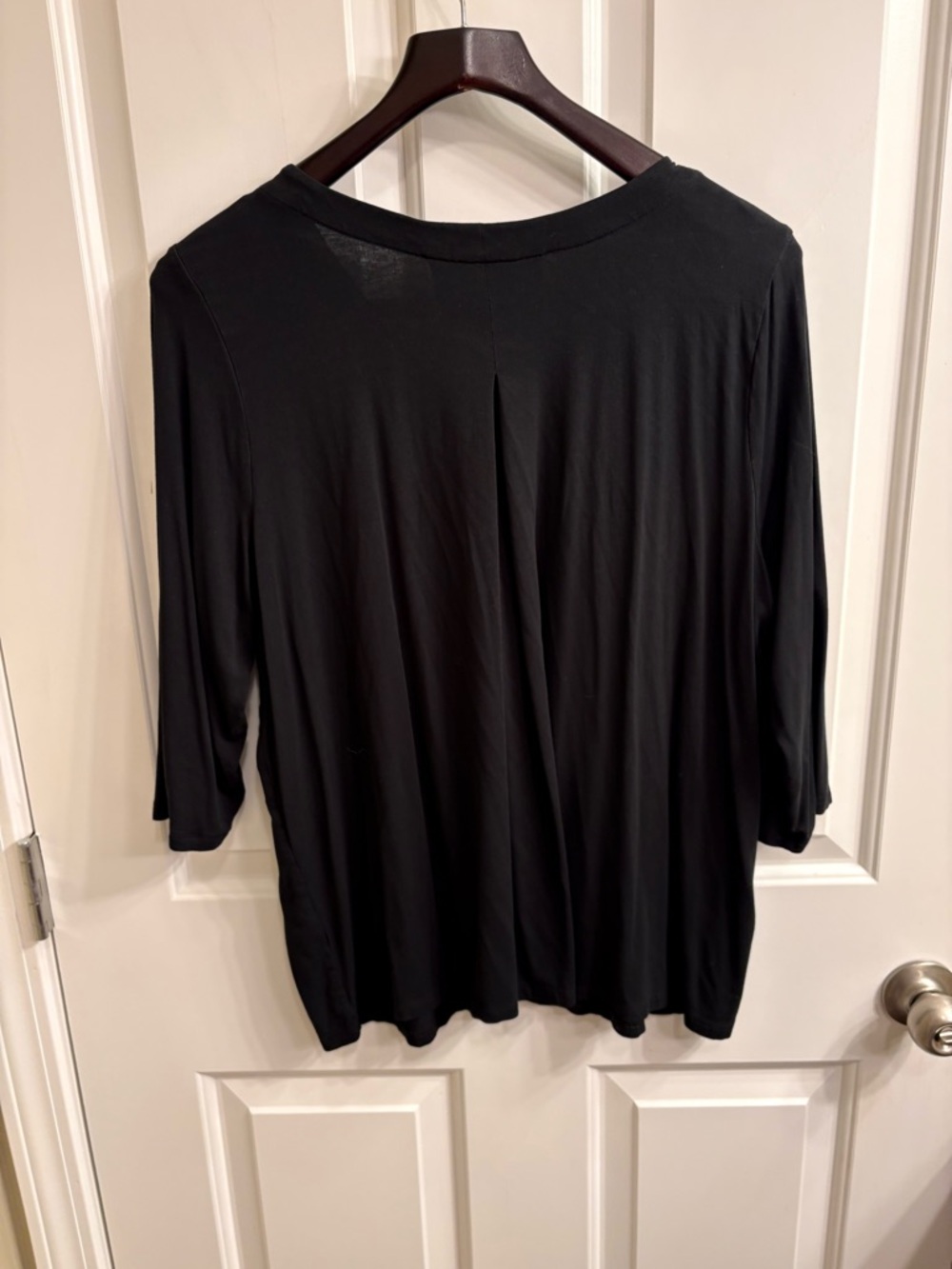 J. Jill Wearever Black V-Neck 3/4 Sleeve Top L - Picture 12 of 12